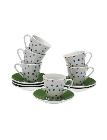 imagem de Conjunto de Chávenas com Pratos Versa Dotty Porcelana1