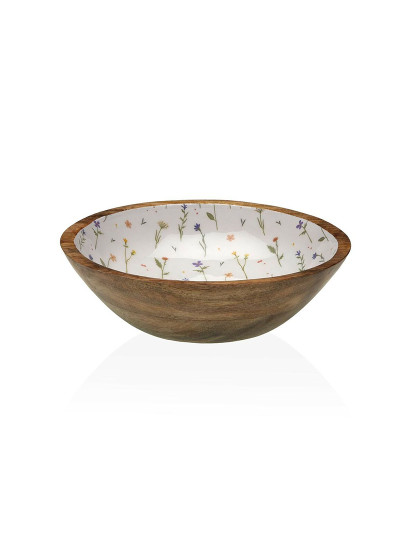 imagem de Saladeira Versa Laison Bambu Porcelana Madeira de mangueira 24 x 7 x 24 cm1