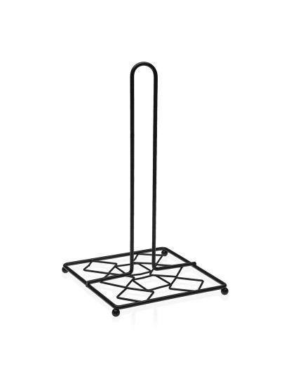 imagem de Suporte para Rolos de Papel de Cozinha Versa Preto Metal Aço (16 x 28,5 x 16 cm)1