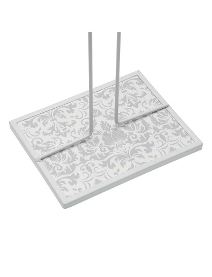 imagem de Suporte para Rolos de Papel de Cozinha Versa Damasco Metal Aço Madeira MDF 16,5 x 31 x 13 cm2