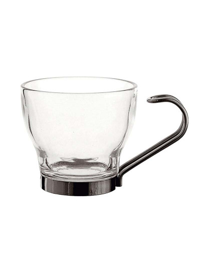 imagem de Conjunto de Chávenas de Café Quid Supreme Transparente Vidro Aço 110 ml 3 Peças1