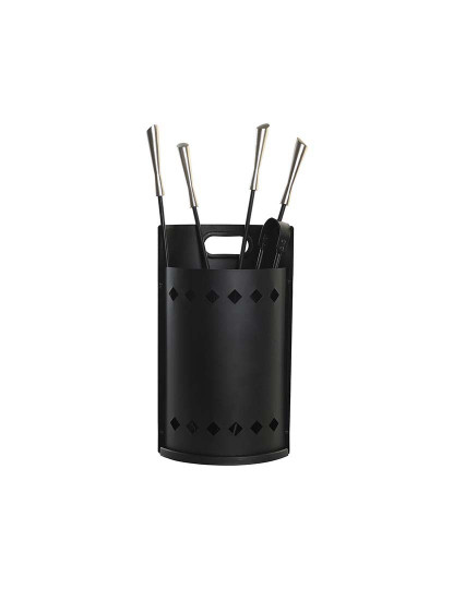 imagem de Conjunto 4 Peças Lareira Inox Preto 1