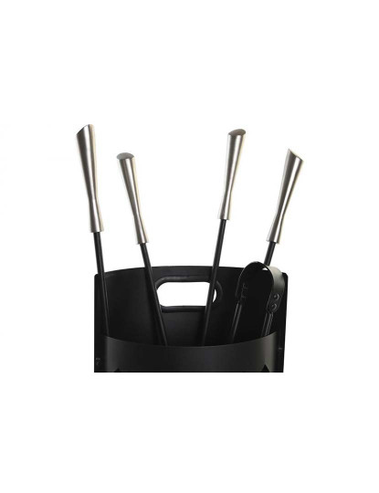 imagem de Conjunto 4 Peças Lareira Inox Preto 2