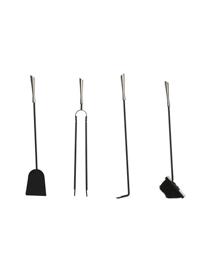 imagem de Conjunto 4 Peças Lareira Inox Preto 3