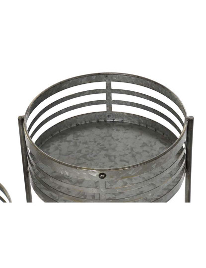 imagem de Vaso Metal Ferro Cinza 2
