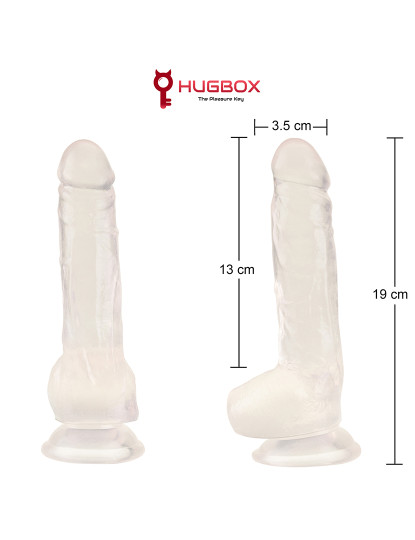 imagem de Dildo Pénis - Godemichet - Gode - Tamanho M - Ventosa - Transparente - Sextoy 3