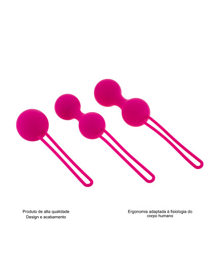 imagem de Bolas de gueixa - Conjunto de 3 dimensões - Melhoramento do pavimento pélvico - Rosa3