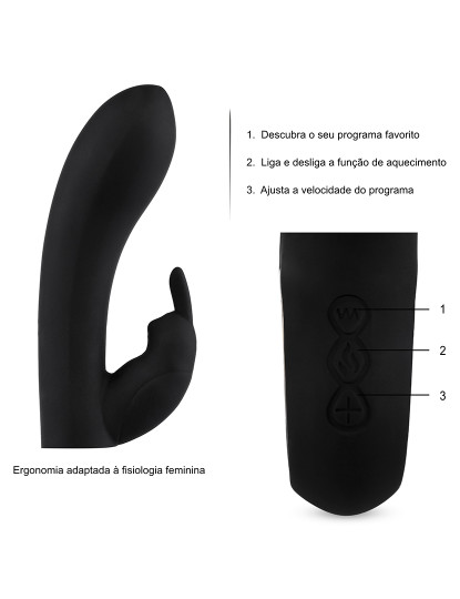 imagem de Vibrador Rabbit - Opção de aquecimento - 50 programas - Preto 6