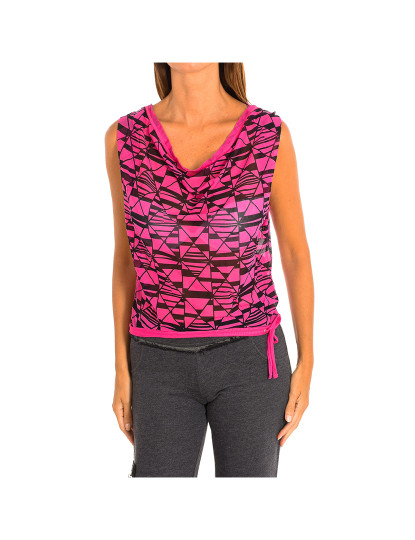 imagem de T-Shirt Senhora Fucsia-Preto1