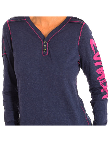 imagem de Sweatshirt Senhora Navy-fuchsia2