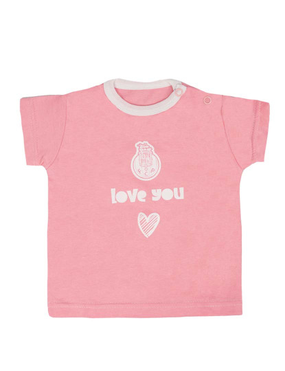 imagem de T-shirt Menina Rosa Love You1