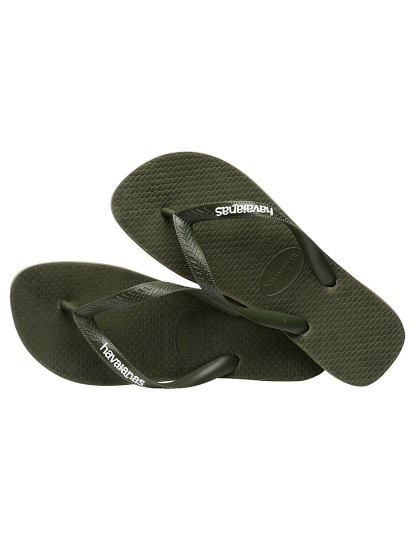 imagem de Havaianas Logo Filete Homem Musgo e Branco3