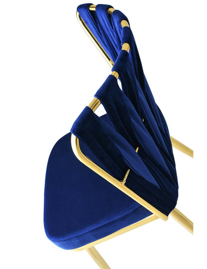 imagem de Pack 4 Cadeiras Dourado Azul Navy5