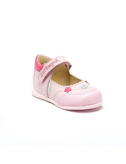 imagem de Sapatos de Criança reforço em borracha com Velcro Rosa Lets Grow1