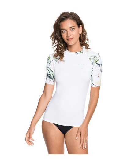 imagem de Rashguard Roxy Senhora Roxy Bloom Ss Lycra Branco Brilhante1