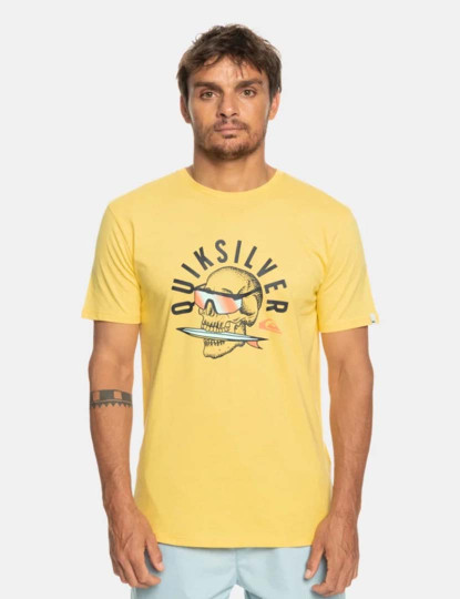 imagem de T-Shirt Homem Qs Rockin Skull Ss Amarelo1