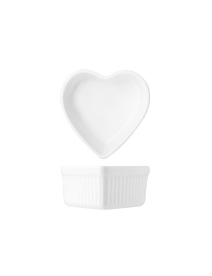 imagem de Coração de porcelana Ramequin, 9X4,5 cm, branco1