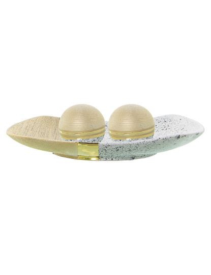 imagem de Centro Cerâmica Branco Dourado 3