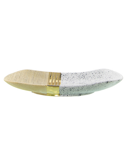 imagem de Centro Cerâmica Branco Dourado 4