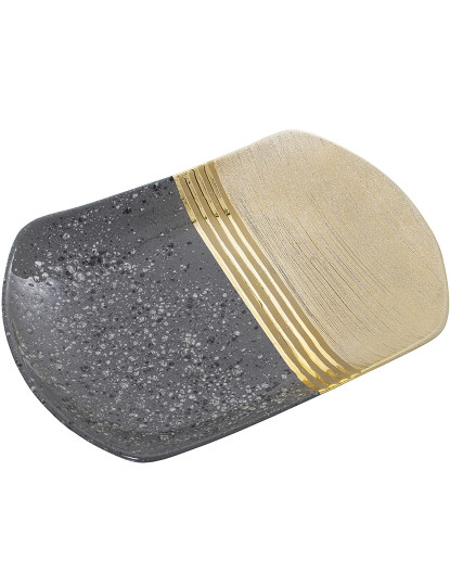 imagem de Centro Cerâmica Branco Dourado Cinza 1