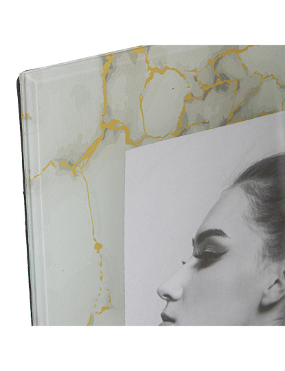 imagem de Moldura 10X15Cm Vidro Deco. Mármore Branco 2