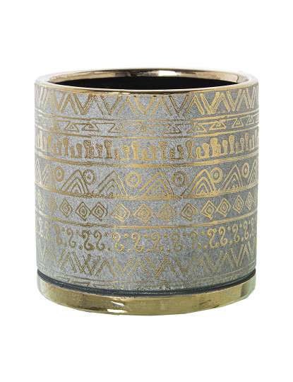 imagem de Vaso Cerâmica Verde Dourado 1