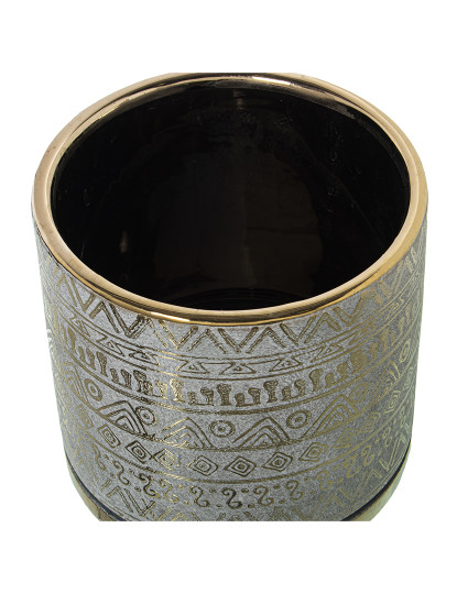 imagem de Vaso Cerâmica Verde Dourado 2