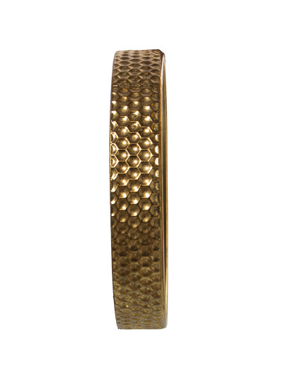 imagem de Espelho Redondo Metal Dourado 3