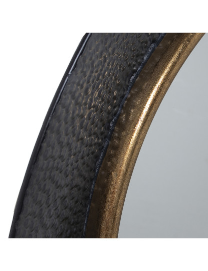 imagem de Espelho Redondo Ø65Cm Metal Pretodourado 4