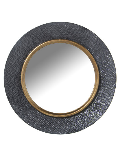 imagem de Espelho Redondo Ø65Cm Metal Pretodourado 1