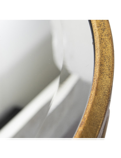 imagem de Set 2 Mesas Apoio Metal Dourado C Vidro Espelho 3