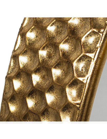 imagem de Espelho Redondo Metal Dourado 2