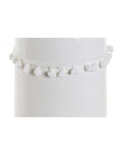 imagem de Vaso DKD Home Decor Branco Grés Pompon 12 x 12 x 24 cm2