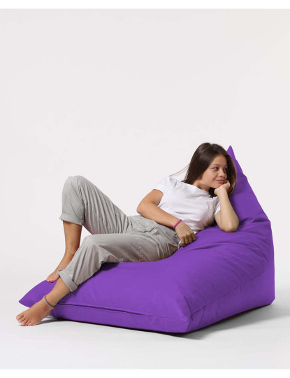 imagem de Pufe Pirâmide Grande Cama Roxo2