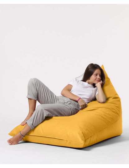 imagem de Pufe Pirâmide Grande Cama Amarelo2