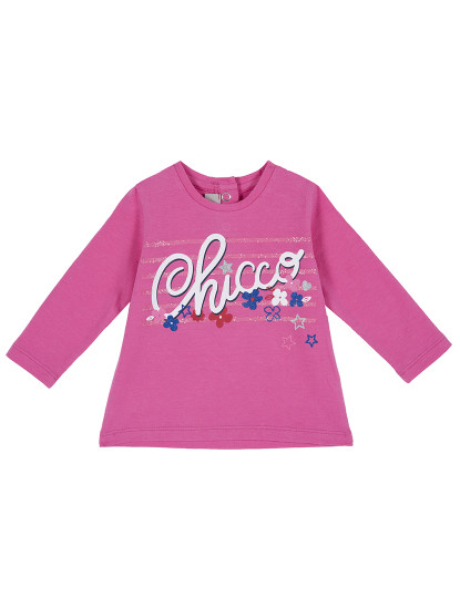 imagem de T-Shirt M. Comprida Menina Rosa Escuro1