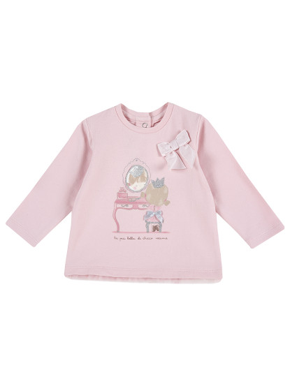 imagem de T-Shirt M. Comprida Menina Rosa1