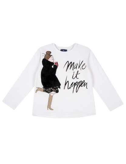 imagem de T-Shirt M. Comprida Menina Estampado Natural1
