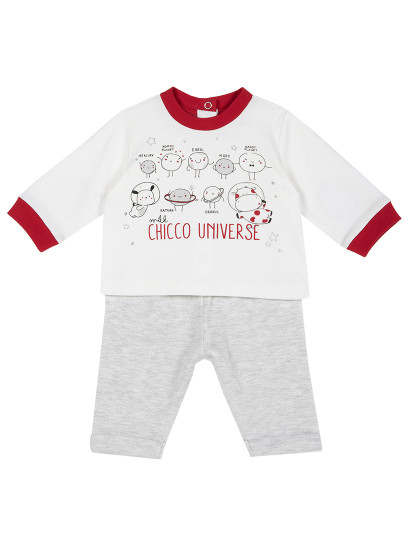imagem de Conj. 2: Blusa + Calças Compridas Kids Unissexo Cinza Claro1