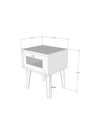 imagem de Mesa Cabeceira Euromos Carvalho5