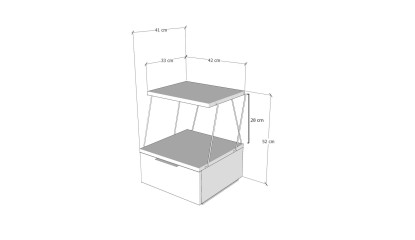 imagem de Mesa Cabeceira Tekoba Antracite4