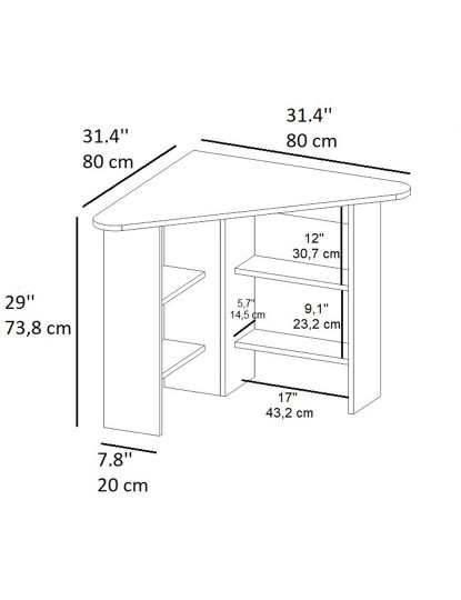 imagem de Secretária Corner Branco6