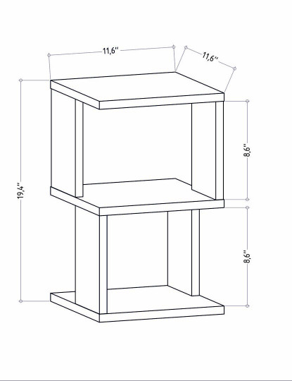 imagem de Mesa Cabeceira Carter Oak Branco6