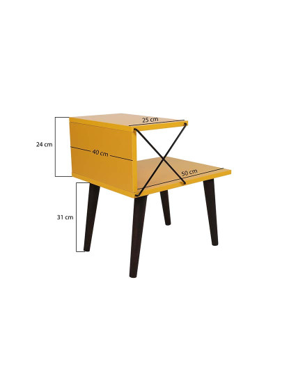 imagem de Mesa Cabeceira Cross Amarelo10