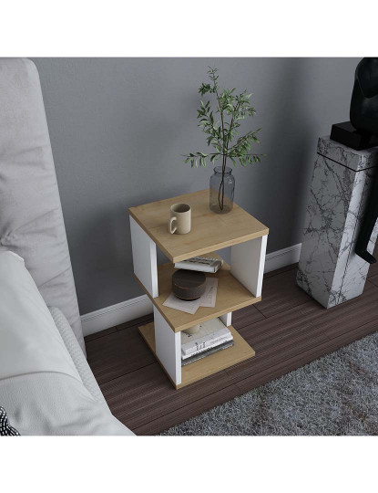 imagem de Mesa Cabeceira Carter Oak Branco2