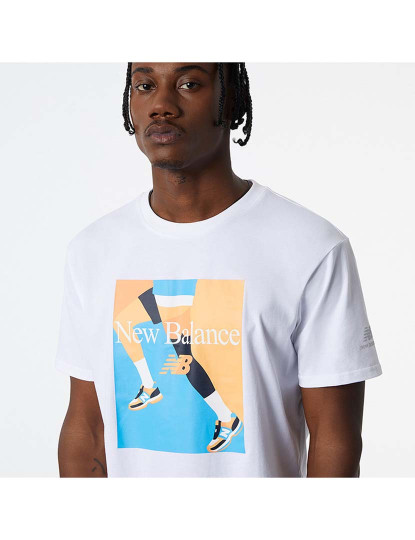 imagem de T-Shirt Homem NB Essentials Celebrate Run  Branco4
