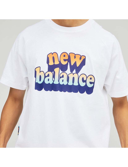 imagem de T-Shirt Homem NB Athletics Day Tripper Raglan Graphic  Branco3