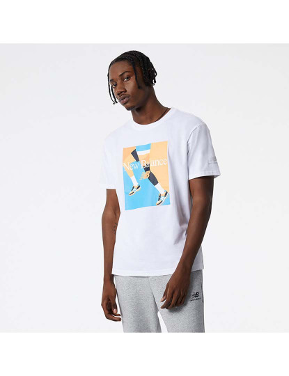 imagem de T-Shirt Homem NB Essentials Celebrate Run  Branco1