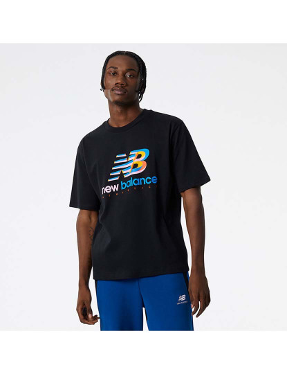 imagem de T-Shirt Homem NB Athletics Amplified Logo  Preto1