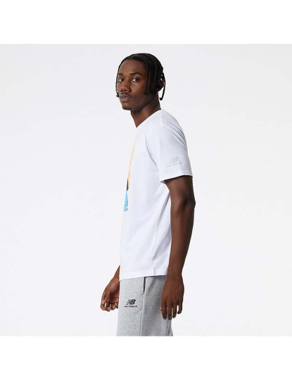 imagem de T-Shirt Homem NB Essentials Celebrate Run  Branco2